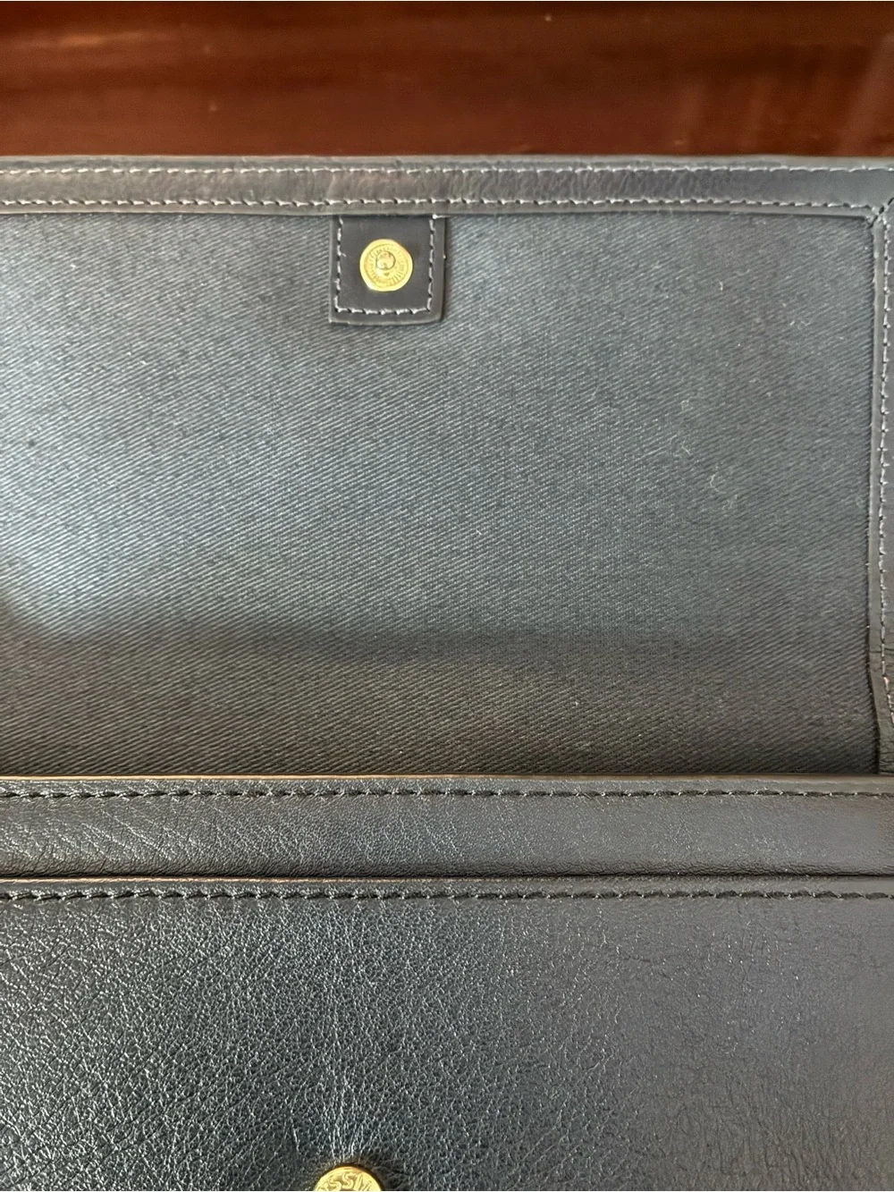 Fossil Navy Leather Wristlet Wallet